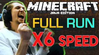 xQc Beats Forsen's Minecraft Speedrun Record | 27:42 (X6 Speed)