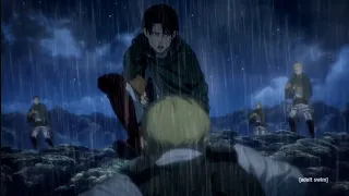 english Dub levi welcomes Marley soldiers to island