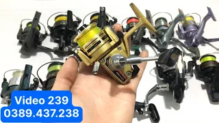 Máy Câu Nhật Bãi :Lô Máy Daiwa, Shimano SW6000Hg, kháng nước mặn, size mini 500 Cực đẹp, video 239