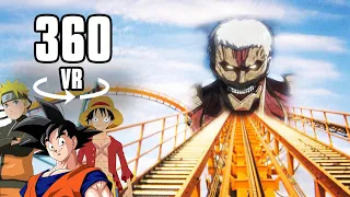 VR 360° Video Roller Coaster ANIME  | Attack on Titan x DBZ x One Piece x Naruto x Pokemon