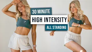 30 MIN HIIT CARDIO Workout - ALL STANDING - Full Body, No Repeat, No Equipment Home Workout