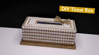 Tissue Box Making at Home | Tissue Holder Ideas | Membuat Tempat Tisu dari Kardus