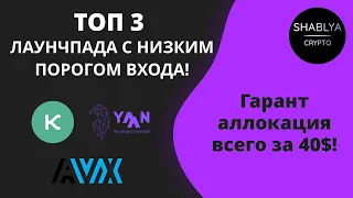 ТОП 3 ЛАУНЧПАДА С САМЫМ НИЗКИМ ПОРОГОМ ВХОДА и ГАРАНТ АЛЛОКАЦИЕЙ !!