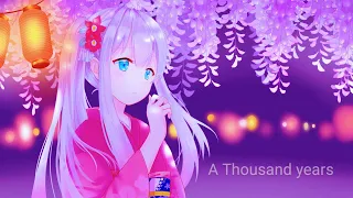 Nightcore - A Thousand years [Lyrics]  [Female Version]