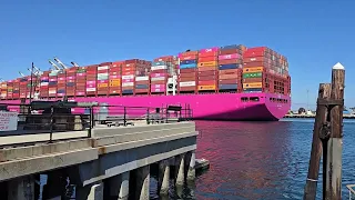 Container Ship's Arrival at The Port of Los Angeles - San Pedro - April 27, 2024