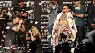 FLOYD MAYWEATHER MAKES IT RAIN ON CONOR MCGREGOR! MCGREGOR SAYS "ITS ONLY DOLLA BILLS!?"