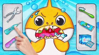 BABY SHARK, Take Care Your Teeth | Stop Motion Paper | Seegi Channel