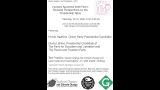 Socialist Perspectives on the Presidential Election | Suds, Snacks & Socialism