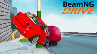 BEAM NG Drive - Отказали Тормоза на Спуске Crash Testing