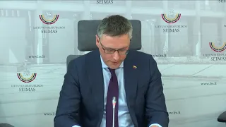 2020-02-26 Seimo nario Vytauto Bako spaudos konferencija dėl Seimo valdybos sprendimo