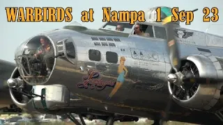 B-17, B-25, Yak-3 at Nampa 1 Sep 2023 - Warbird Audio