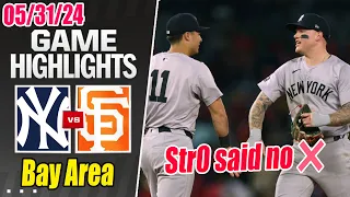 New York Yankees vs San Francisco Giants (Today Highlights) May 31, 2024 | Let's Go Yankees !