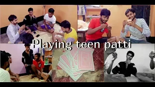 Playing teen patti with friends comedy video [Hindi]