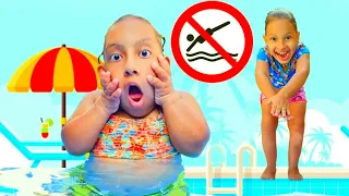 REGRAS DE CONDUTA PARA CRIANÇAS NA PISCINA E NO PARQUINHO | Gatinha das Artes - FT MC Divertida