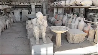 Pompeii.  Buried under meters of ash from the eruption of Mount Vesuvius- Naples Italy - ECTV