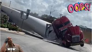 Train hits different Semis Stopped on Level Crossing