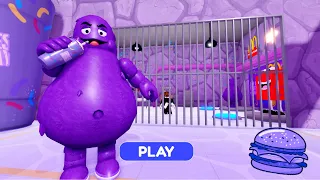 GRIMACE BARRY'S PRISON ESCAPE! Terrible OBBY Walkthrough FULL GAME #Roblox #Obby