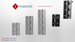 Spring-loaded hinges in aluminium profile | PINET INDUSTRIE