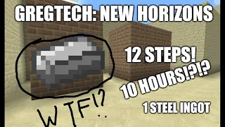 Making one single ingot of steel in GregTech New Horizons [HARDEST MODPACK]