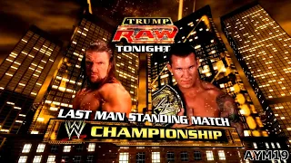 Randy Orton vs Triple H Last Man Standing RAW 6/22/2009 Highlights