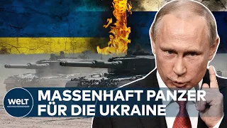 UKRAINE-KRIEG: Massenhafte Zusagen für Kampfpanzer - Kampfflugzeue im Gespräch