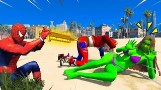 HOMEM ARANHA APLICOU UMA INJEÇÃO PROIBIDA NA SHE HULK no GTA 5