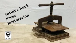 Antique Book Press Restoration ¦¦ SOPE MAKER