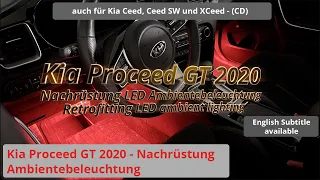 Kia Proceed GT 2020 - ambient lighting (retrofitted with simple LED strips)