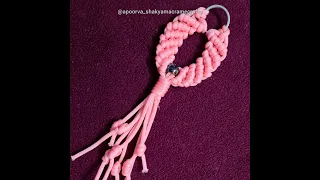 macrame keychain shorts|how to make a macrame keychain # #youtubeshorts #macramedesign #diy #viral