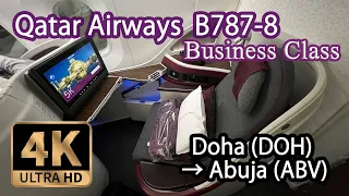 【4K Flight Business Class】Doha (DOH) to Abuja (ABV) Nigeria, Qatar Airways B787-8