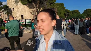 Thestival.gr Δηλώσεις από ολονύχτια διαμαρτυρία για την Παλαιστίνη στον Λευκό Πύργο