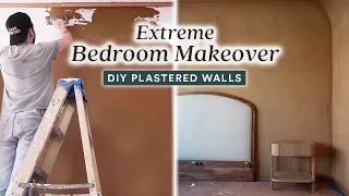 EXTREME Bedroom Makeover for Marie! ✨ DIY Plastered Walls & New Furniture!