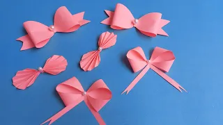 3 ways to make easy paper bow/ 3 easy paper bow to make
