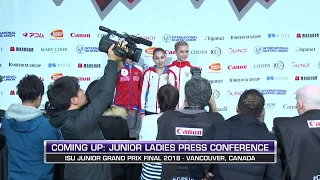 Alexandra Trusova / ISU Junior Grand Prix Final Vancouver 2018 Press conference