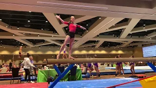 Xcel Diamond Gymnastics Beam Routine Janet Rotherberg 2023 9.475