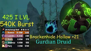 Guardian Druid | Brackenhide Hollow +21 | 425 I LVL | Solo PUMPER | Dragonflight Season 2