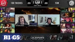 100 Thieves vs TSM - Game 5 | Round 1 PlayOffs S10 LCS Spring 2020 | 100 vs TSM G5