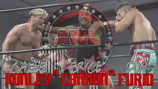 Caleb Konley vs. Bryce Cannon vs. Don Furio (AWL; 6-3-2023)