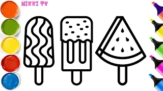 Icecream Drawing | Simple drawing and Colouring | easy drawing step by step | #icecreamdrawing #draw