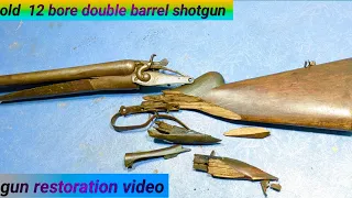 How to Gun Restoration video HD _ 12 Bore shotgun New butt Double barrel _ Gun Rusty Restore