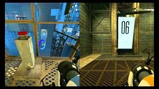 Portal 2 Co-Op Course 5 Chamber 6 - Solo Part 1