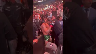 Gilbert Burns being consoled by Gregory Rodriguez after loss to Jack Della Maddalena #ufc299