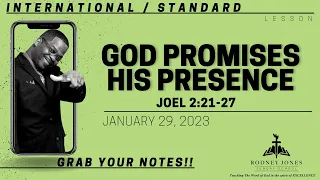 God Promises His Presence, Joel 2:21-27, January 29, 2023, Sunday School Lesson (International)