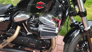 2019 HD Sportster 48 - Cobra Neighbor Haters 3" slip on exhaust and Arlen Ness Monster Sucker intake