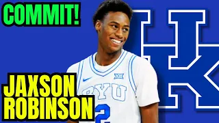 COMMIT: Jaxson Robinson transfers to Kentucky! Emergency reaction to Mark Pope's big get!