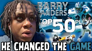 REACTING TO Barry Sanders Top 50 Most Ridiculous Plays of All-Time