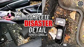 Complete DISASTER Detail - Cleaning A Dirty Toyota Corolla... Interior Restoration How To.