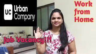 Job Vacancy @ Urban Company. Work from home.