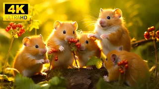 Baby Animals 4K (60FPS) - Cute Young Little Wild Animals With Relaxing Music (Colorfully Dynamic)