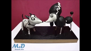 Sparky and Persephone - Frankenweenie - Craft Figures - Biscuit